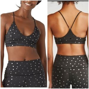 Cyclebar Glyder Apparel Shine Bralette In Black-Black Triangle Sports Bra